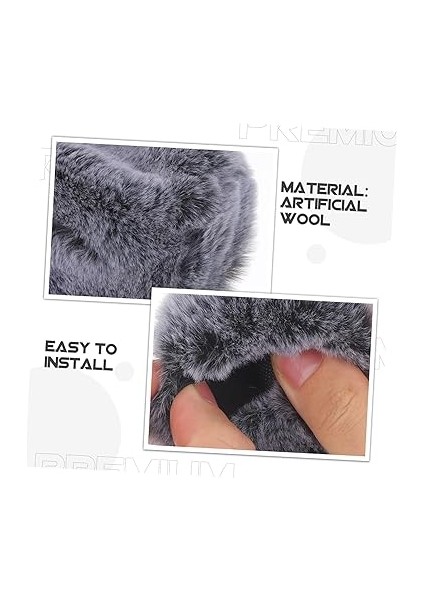 Mikrofon Rüzgarlık Muff Seti 2 Adet Evrensel Peluş Mikrofon Kılıfları Mk4 Gürültü Azaltma Siyah Gri Röportaj Sahnesi Ktv Için fırsatları
