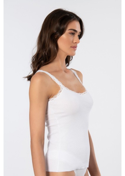Türen Kadın Likralı Dantelli Ip Askılı Kaşkorse 926/BEYAZ modelleri