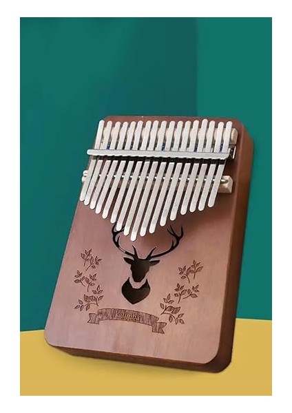 KLX-880 Hakiki Ağaç Kalimba Geyik Desenli Ahşap Full Set 17 Çelik Tuşlu fırsatları