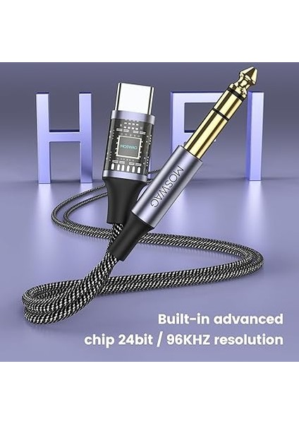 USB C - 6,35 mm 1/4 Inç Trs Kablosu 3,28 Ft/1 Metre, C - 1/4 Ses Adaptörü Aux Jak Stereo Kablosu Google Pixel 4xl, Galaxy Note 10+/S20+, Amplifikatör, Hoparlör, Kulaklık, Karıştırma Konsolu fırsatları