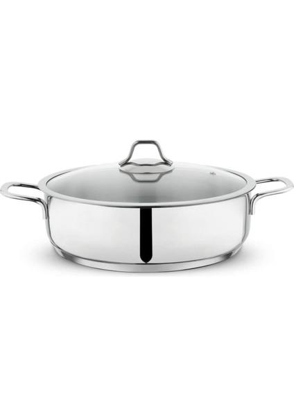 Schafer 1S2817-13001-INX05 Held Basık Çelik Tencere, Inox, 26 cm