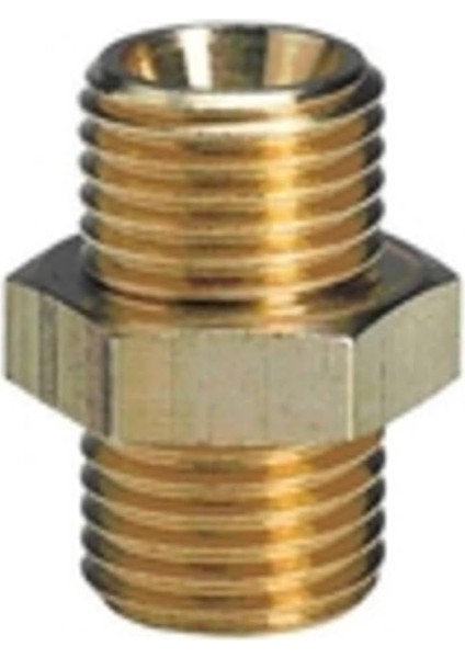 Einhell Çift Taraflı Nipel R3/8" (Kompresör Aksesuarı, Pirinçten, Tüm 3/8" Dış Dişli Basınçlı Hava Bağlantılarına Uygun) - 4139610