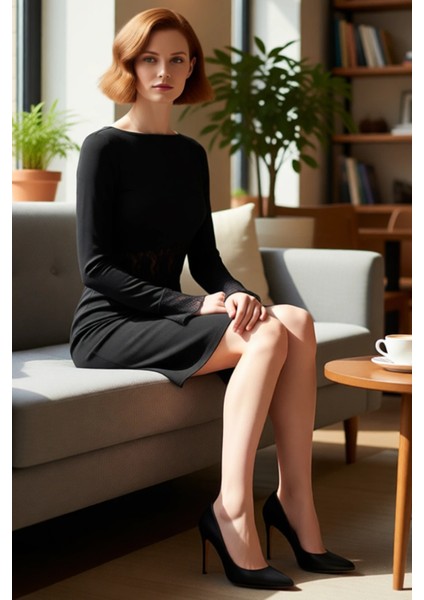 Kadın Örme Kumaş Bodycon Kayık Yaka Uzun Kollu Mini Elbise Günlük ve Özel Anlar Için Ideal Seçim fırsatları