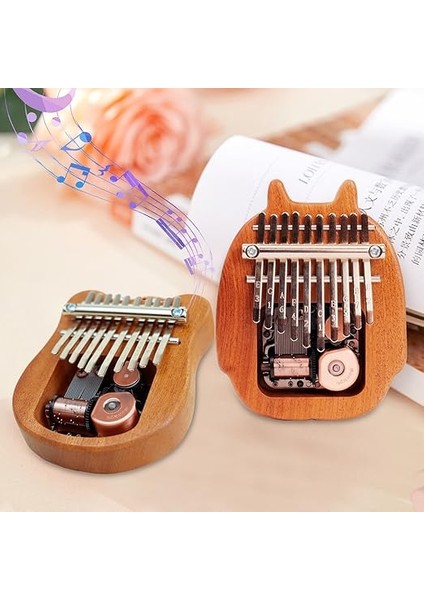 Kalimba Mini Başparmak Piyano 10 Tuşlar Taşınabilir Müzik Aleti Karikatür Sevimli Kalimba Başparmak Piyano Müzik Kutusu Yetişkin Yeni Başlayanlar Için Ilginç Parti Seyahat Sapelli Ahşap fırsatları