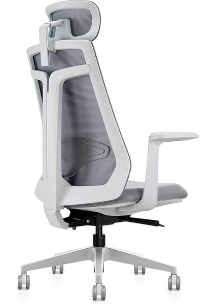XD-1010 Fileli Başlıklı Çalışma Koltuğu Gri fırsatları
