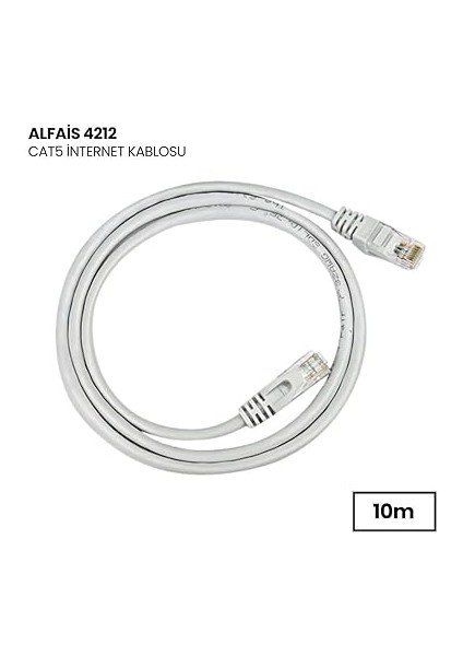 Tkz CAT5E RJ45 Lan Kablosu Uçları Takılı Bilgisayar Modem Internet Ethernet Kablosu (CAT5E Internet Ethernet RJ45 Lan Kablosu 10 Metre) fiyatları
