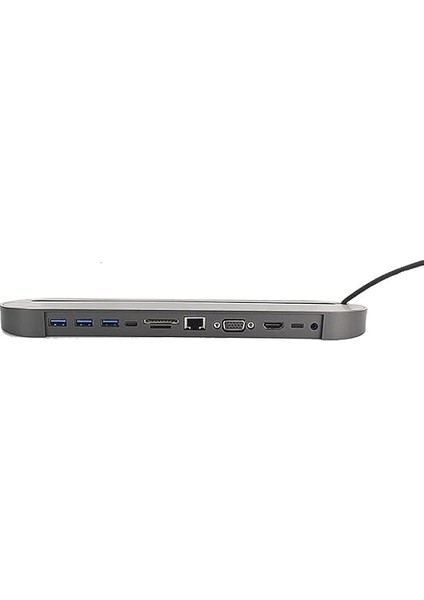 Type-C To HDMI VGA USB 3.0 Çoklayıcı 11 In 1 Port Hub Sd/tf Kart Okuyucu Macbook Ile Uyumlu USB Hub Çevirici Görüntü Aktarıcı Çoklayıcı 11 Portlu Adaptör fırsatları