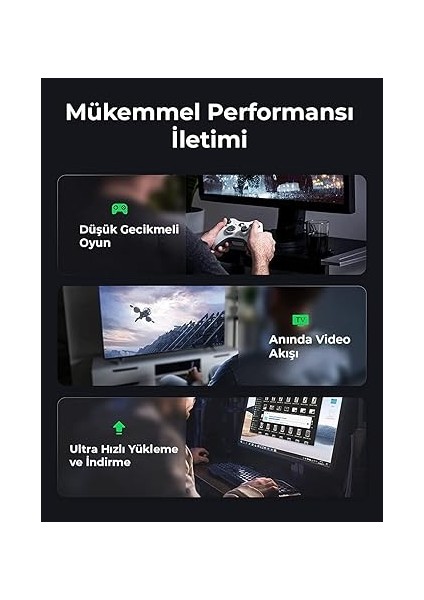 Cat 6A Ethernet Kablosu 10GBPS Veri Aktarımı 500MHZ Bant Genişliği Stp Kablo Pvc Kaplama Ps5 Xbox One Switch Modem Yönlendirici Vb. Ile Uyumlu 1 Metre modelleri