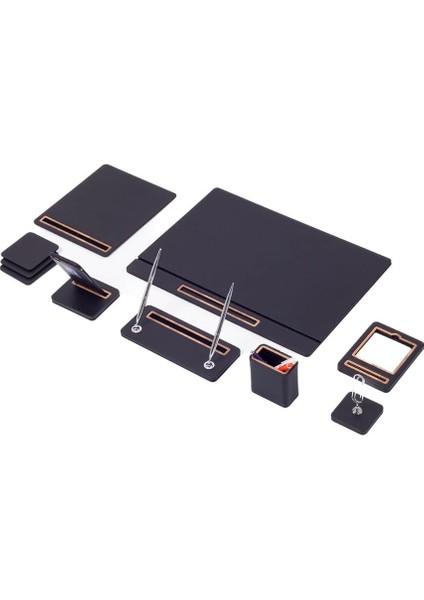 Office Pera Deri Sümen Takımı 8 Parça Kapaklı Model modelleri