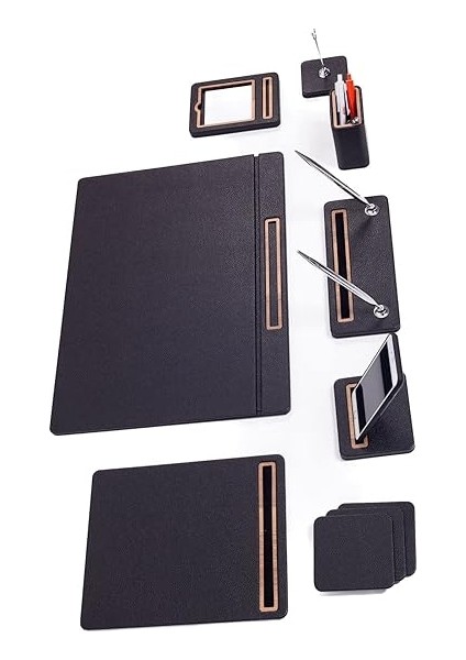 Office Pera Deri Sümen Takımı 8 Parça Kapaklı Model fırsatları