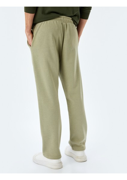 Pamuk Karışımlı Cep Detaylı Regular Fit Şardonlu Beli Bağcıklı Eşofman Altı fırsatları