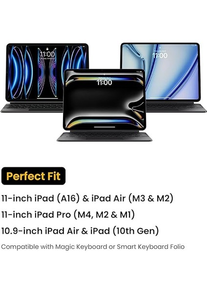 360 Koruyucu Tablet Kılıfı, 11 Inç iPad Pro M2&amp;m1 Için Sihirli Klavye Veya Akıllı Klavye Folyosu, 11 Inç iPad Air ve iPad 10 Için, Aksesuar Cepli Suya Dayanıklı Kılıf Çanta modelleri