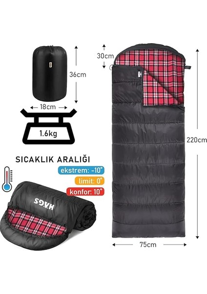 Uyku Tulumu, Flanel, Battaniye, Kamp Uyku Tulumu, Outdoor Dış Mekan, 3-4 Mevsim, Yazlık Uyku Tulumu - Kış Uyku Tulumu, Ultra Hafif, Sıcak ve Kompakt fiyatları