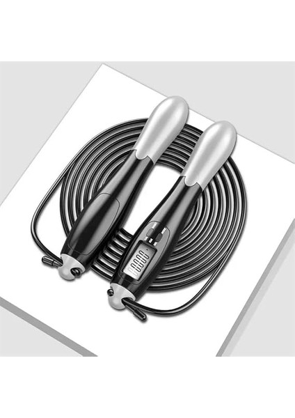 Çift LED Dijital Sayaçlı 4 Modlu Akıllı Çelik Ip Atlama Fitness Kondsiyon Gri fırsatları