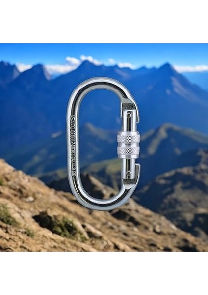 Oval Karabina Kilitli 10 mm Kanca Paslanmaz Çelik Kilit Tırmanma Kamp Ekipman Tırmanış Ip Askı Kilid modelleri