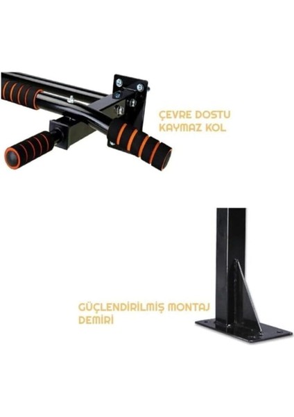 Siyah Duvar Barfiksi Duvara Monte Barfiks Aleti Barfiks Demiri 80-100 cm Duvara Monte Siyah indirimleri