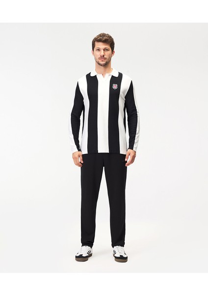 Beşiktaş Erkek Triko Uzun Kollu Retro T-Shirt 7526131T3