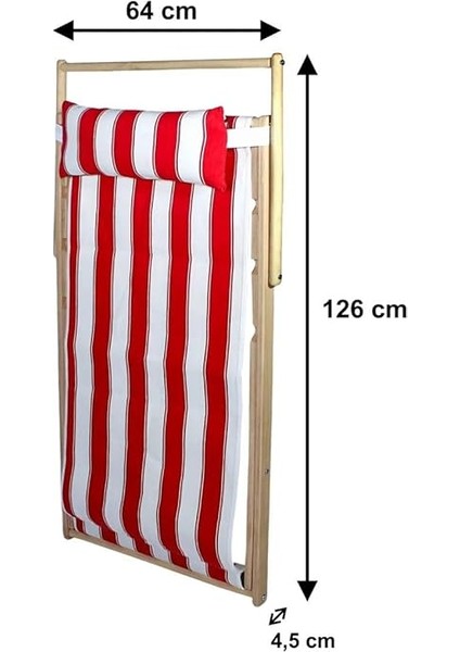 Ahşap Tasarım Katlanır Kamp Sandalyesi Şezlong Her Koşula Uygun Tekli Dinlenme Koltuğu Kırmızı fiyatları