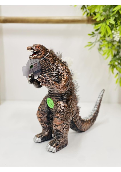Gerçek Görünümlü Özel Dokulu Kükreyen Işıklı Godzilla & Kong Giant Godzilla Ejderha Figür Oyuncak R fiyatları