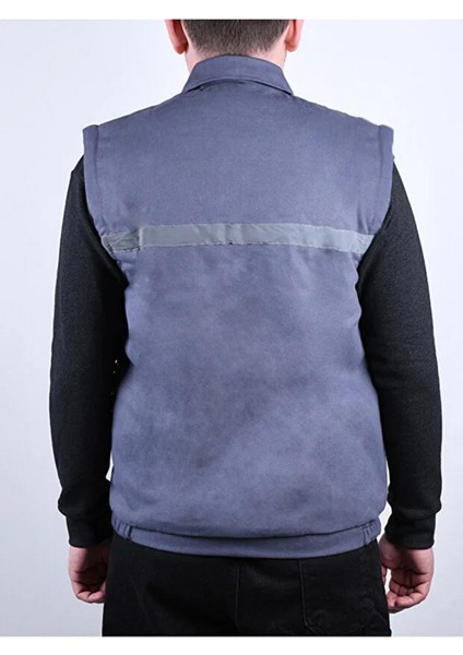 Erkek Reflektörlü Kalın Gabardin Kumaş Kışlık Iş ve Çalışma Yeleği modelleri