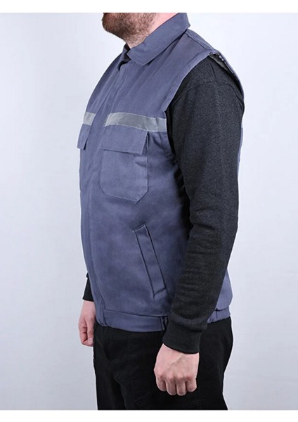 Erkek Reflektörlü Kalın Gabardin Kumaş Kışlık Iş ve Çalışma Yeleği fırsatları