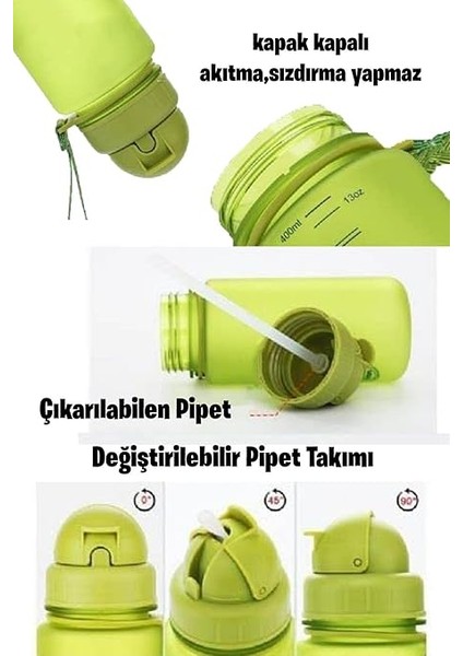 Pipetli 400 ml Tritan Çocuk Su Matarası Fiftyfifty fırsatları