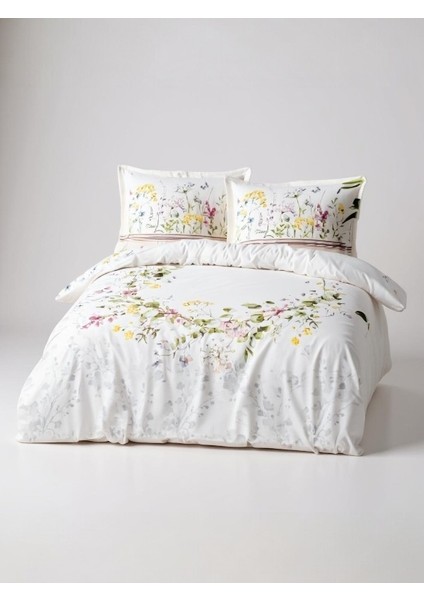 Ranforce Jardin De Flor Çift Kişilik Nevresim Takımı – %100 Pamuk,