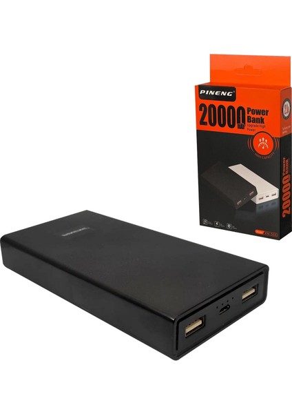 Powerbank 20000 Mah 2xusb Mıcro Girişli Pıneng PN-555