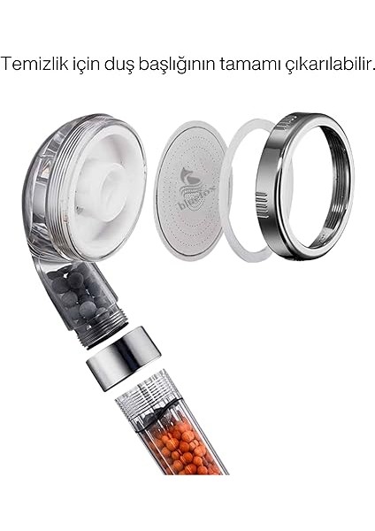 Arıtmalı Tasarruflu Duş Başlığı - 3 Fonksiyonlu Püskürtme MODLARI,%200'E Kadar Artan Su Basıncı Ve%35'e Varan Su Tasarrufu, Kireç ve Klor Azaltıcı Özellikli modelleri