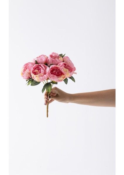 Yapay Şakayık Demeti Açık Pembe 35 cm 9 Dal