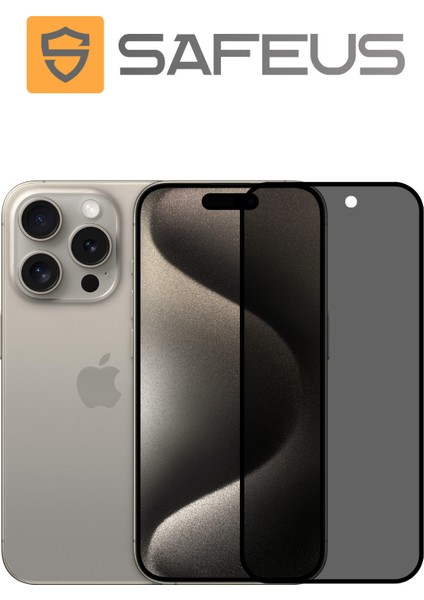 iPhone 15 Pro Tam Kaplayan Hayalet Parmak İzi Bırakmayan Safir Ekran Koruyucu Cam