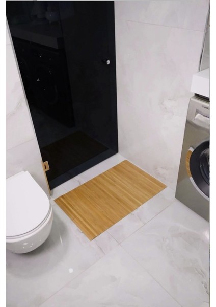 Doğal Bambu Kaydırmaz Banyo Matı – 45X70 cm | Suya Dayanıklı, Hijyenik ve Şık Zemin Paspası fırsatları