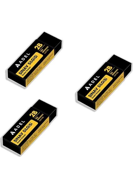 3lü Siyah Sınav Silgisi