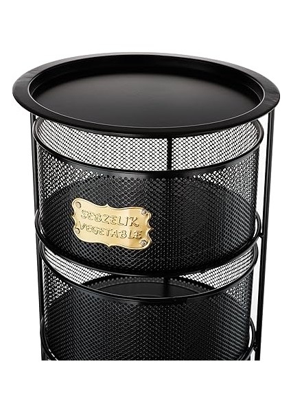 Katlı Açılır Kapanır Paslanmaz Metal Sebzelik Yükseklik 94 cm -(Siyah) modelleri