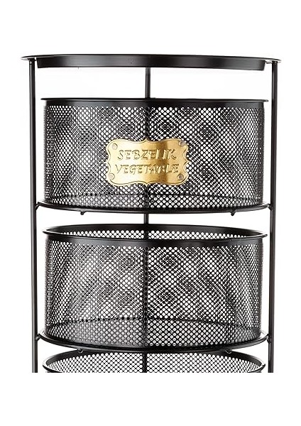 Katlı Açılır Kapanır Paslanmaz Metal Sebzelik Yükseklik 94 cm -(Siyah) fırsatları