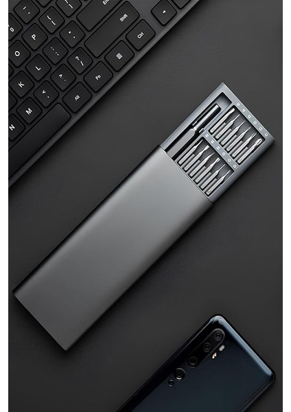 Mini Tornavida Seti Özel Kutulu 25 Parça Profesyonel Masa Telefon Gözlük Saat Tamir Seti Yıdız Torx