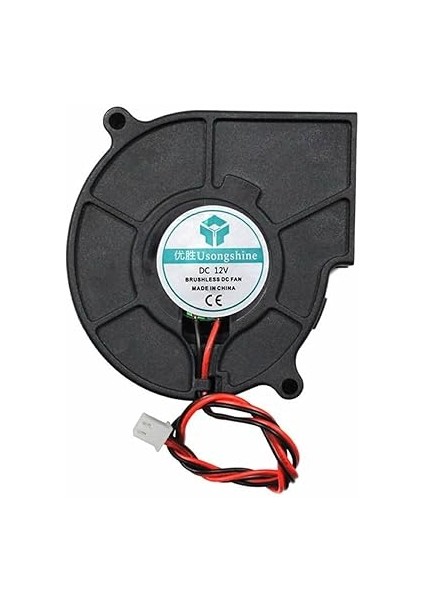 5015 12V Dc Salyangoz Fan 2 Pin 3D Yazıcı Soğutma Fanı Santirfüj Havalandırma Klima Türbin Kuluçka
