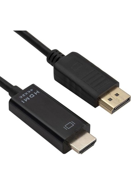 4K Displayport To HDMI Kablo Display Port Çevirici 1.8 Metre