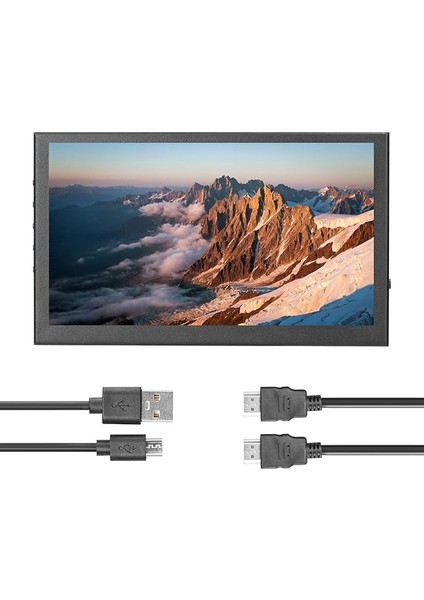 Inç Dokunmatik Ekran Taşınabilir 1024 * 600 Çözünürlük IPS Panel LCD Kapasitif Dokunmatik Ekran Hoparlörler ile Izleme Ekranı