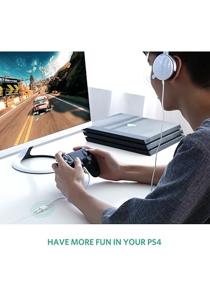 Mikrofon ve Kulaklık Ayırıcı 3.5 mm Y Kablo Beyaz indirimleri