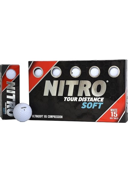 Tour Distance Soft Golf Balls [15-Ball]