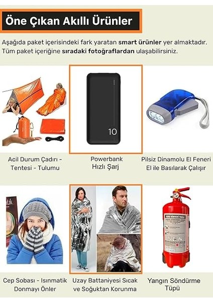 Deprem Çantası, 208 Parça, 4 Kişilik Aile Için, Acil Durum ve Ilkyardım Seti modelleri