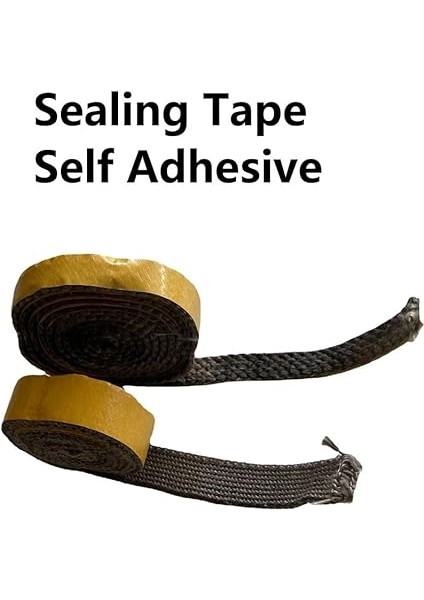 Şömine Sızdırmazlık Bandı, Sızdırmazlık Bandı, Kendinden Yapışkanlı, Çarpışma Önleyici Gri Sızdırmazlık Bandı, Cam Elyafı, 600°C'YE Kadar Isıya Dayanıklı, Şömine, Soba Borusu, Şömine Kapısı, Baca modelleri