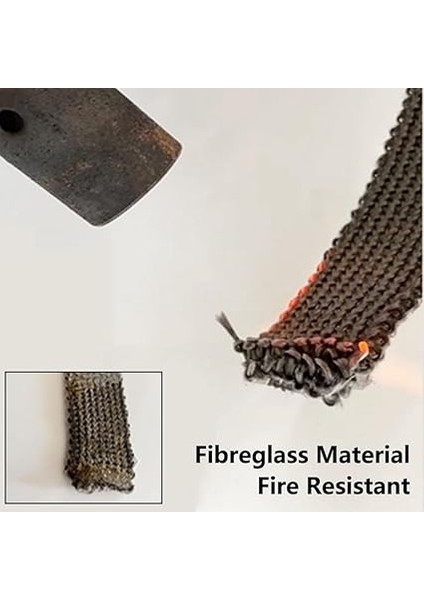 Şömine Sızdırmazlık Bandı, Sızdırmazlık Bandı, Kendinden Yapışkanlı, Çarpışma Önleyici Gri Sızdırmazlık Bandı, Cam Elyafı, 600°C'YE Kadar Isıya Dayanıklı, Şömine, Soba Borusu, Şömine Kapısı, Baca fırsatları