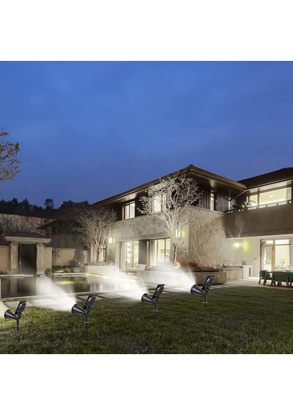 Beyaz 18 LED Spot Güneş Enerjili Bahçe Aydınlatma Lambası, Fotoselli, Spike Aplik, 18W Su Geçirmez Dış Mekan Solar Lamba, Ağaç, Veranda, Garaj, Havuz, Duvar ve Zemin Montajına Uygundur 42 cm fiyatları