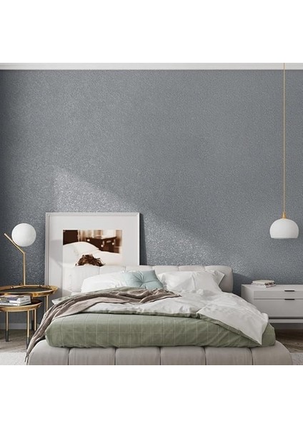 Duvarlar 50X280CM(1,4M2) Gri Isı ve Ses Yalıtım Kendinden Yapışkanlı Duvar Kağıdı Dokulu Esnek Silinebilir