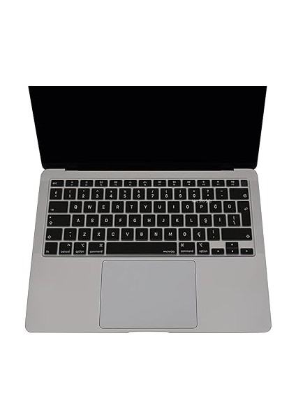 Macbook Air M1 13INÇ Klavye Koruyucu Türkçe Q A2179 A2337 ile Uyumlu Siyah modelleri