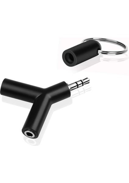 3.5mm Kulaklık Stereo Çoklayıcı Çoğaltıcı Switch Splitter Anahtarlık Adaptör