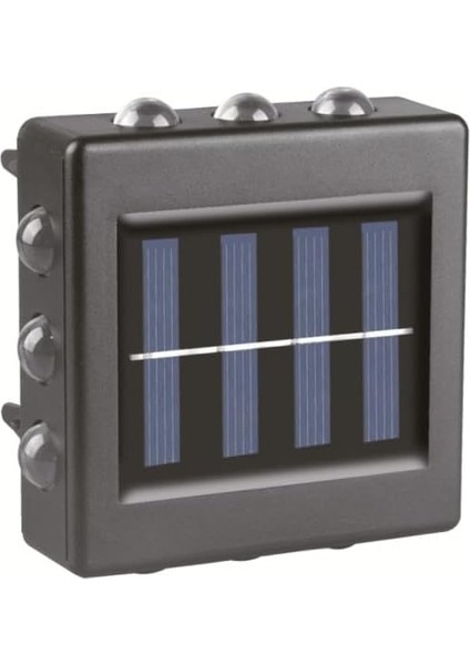 Enerjili Dekoratif Gece Bahçe ve Solar Çim Yer Duvar Aydınlatma Lambası Armatürü 8.5 x 8.5 cm (3)