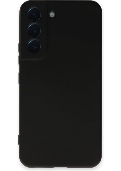 Iletişim Samsung Galaxy S22 ile Uyumlu Kapak Kamera Korumalı Içi Kadife Lansman Silikon Kılıf - Siyah